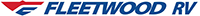 Fleetwood RV logo with red triangle and blue text.
