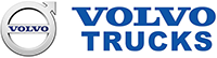 Volvo Trucks logo: silver circle with 