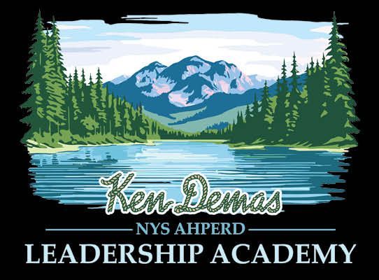 Ken Demas NYS ARP Leadership Academy logo with mountains, lake, and pine trees