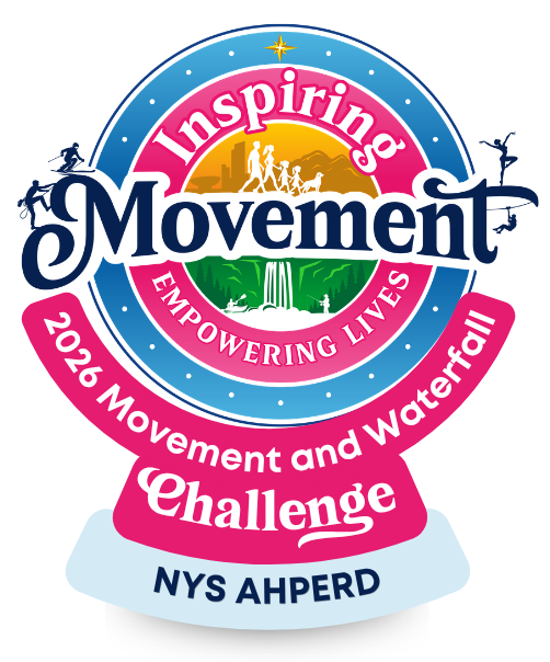 Logo for Inspiring Movement, Empowering Lives: 2026 Movement and Water Challenge, NYS AHPERD