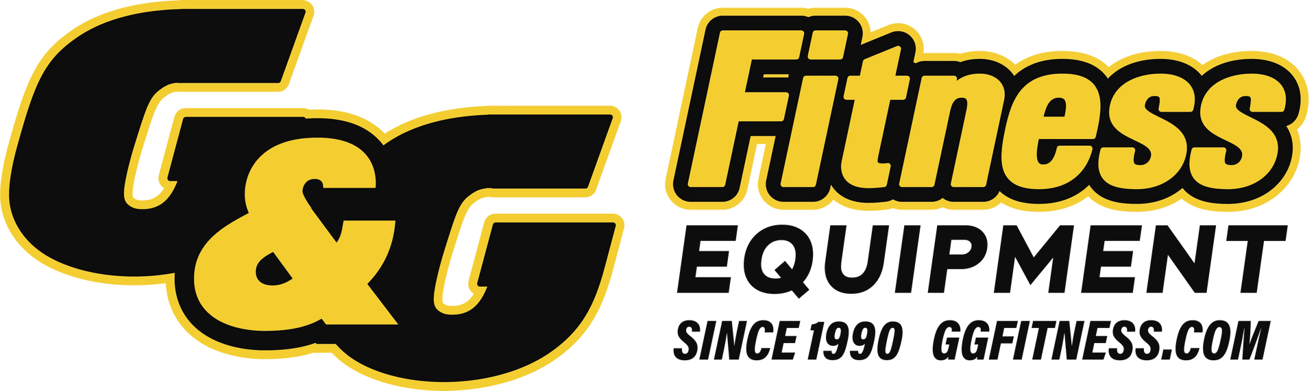 C&G Fitness Equipment logo in black and gold with “Since 1990” and “cgfitness.com” text