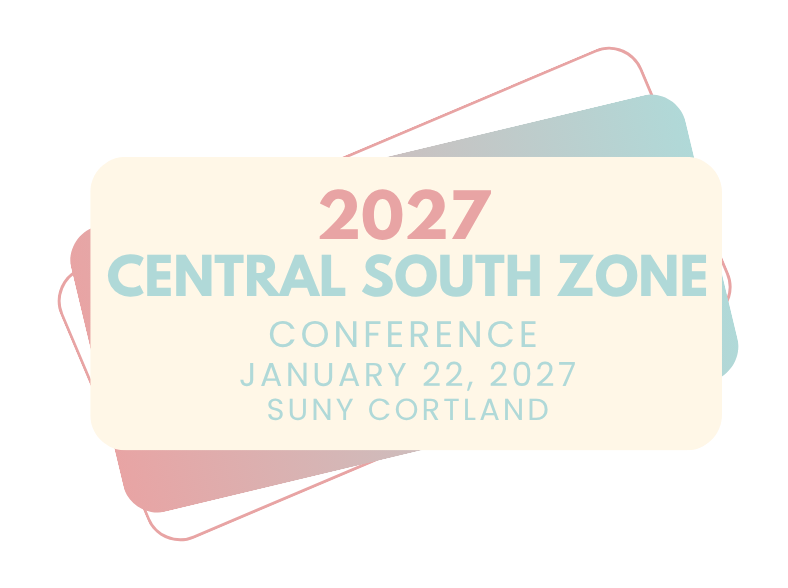 2027 Central South Zone conference poster in pastel cream, blue, pink, and red text.
