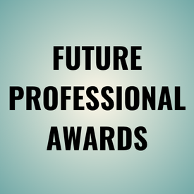 Future Professional Awards text on a light green gradient background