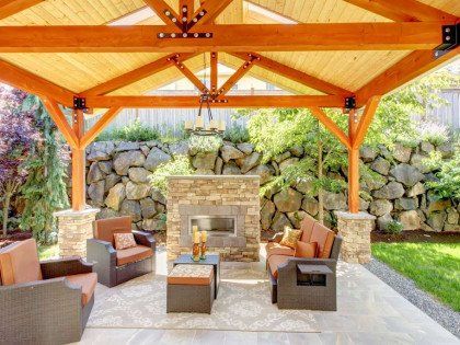 Covered patio installation in Brownwood