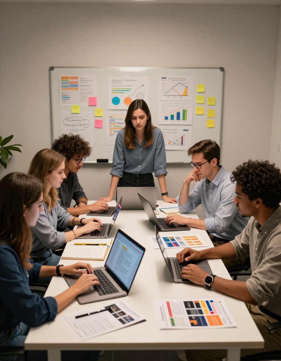 Collaborative agency team environment at Sprolo Marketing Agency