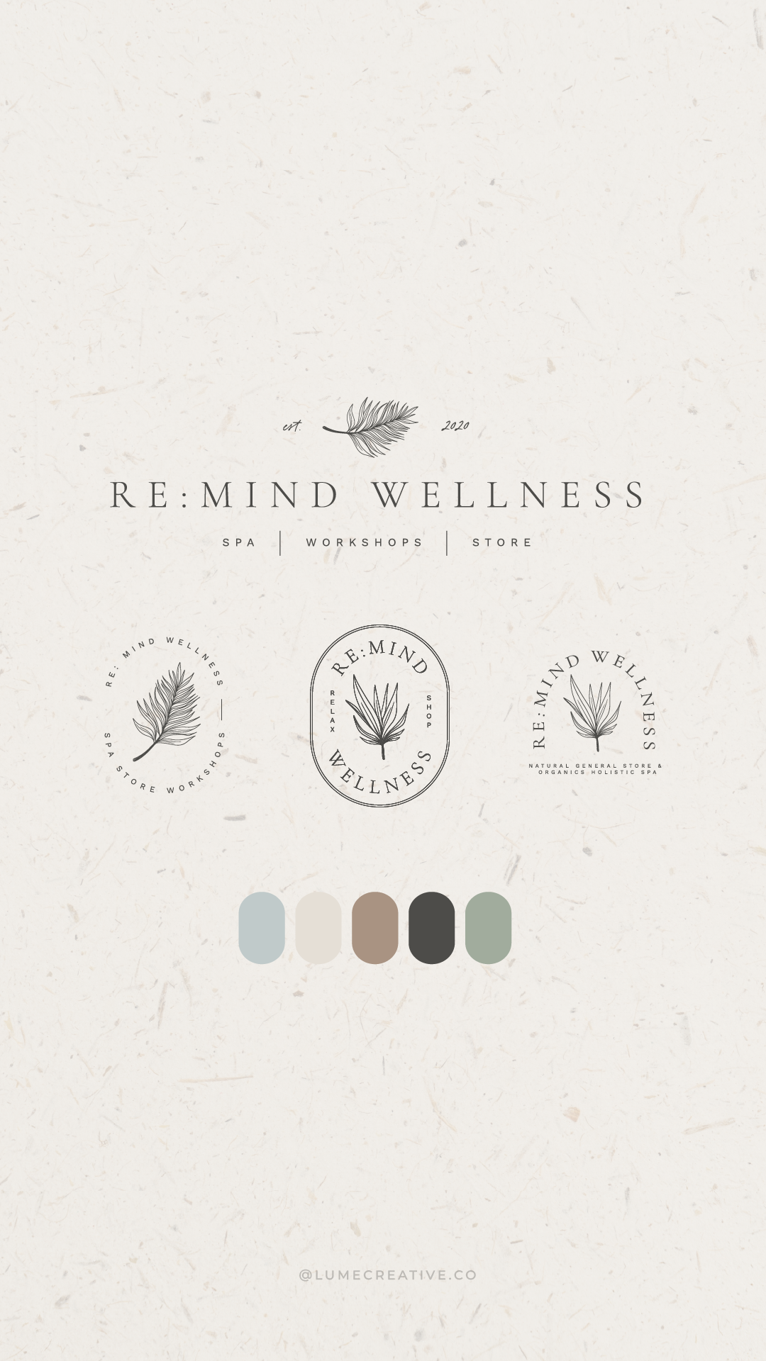 A white background with a few logos on it and the words `` re : mind wellness ''.