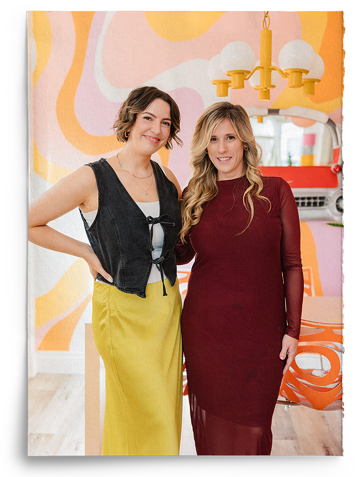 Jill and Kerri, founders of Lume Creative brand and web design studio, London Ontario