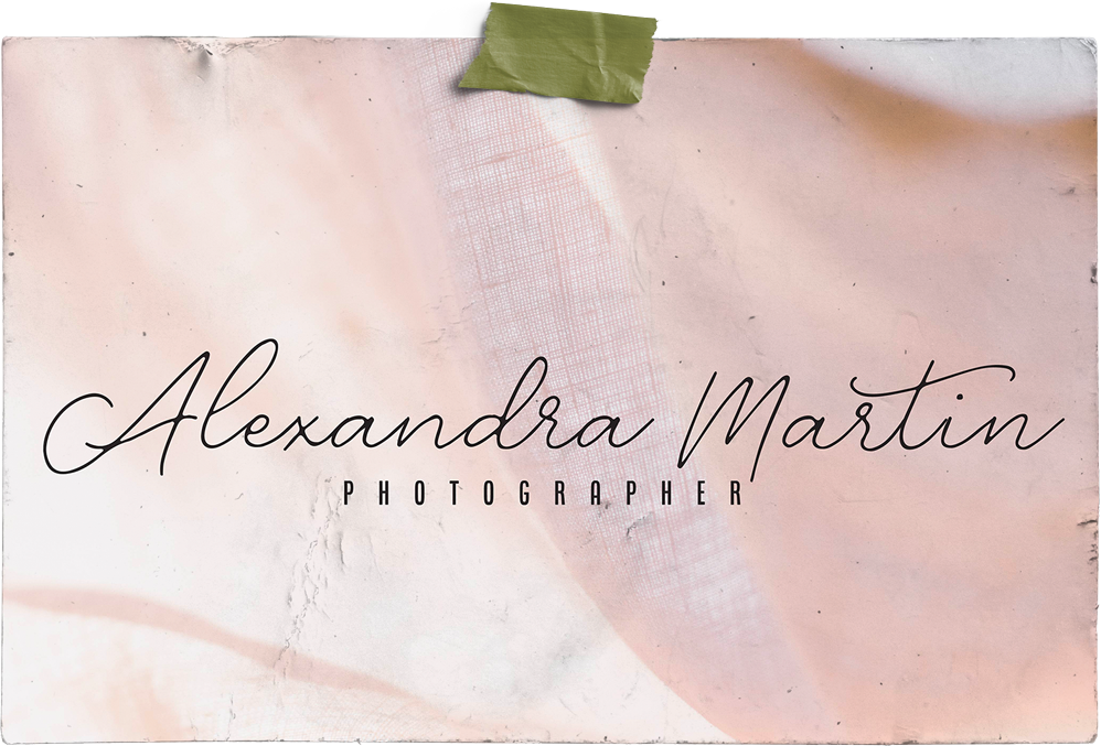 A piece of paper with the name alexandra martin written on it