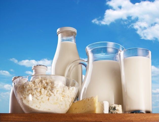 Fresh Yorkshire dairy products including milk, cheese, and cottage cheese