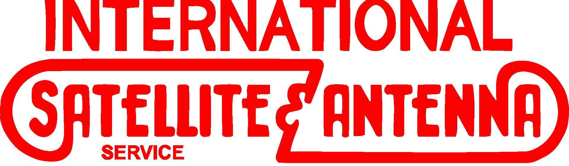 A logo for international satellite and antenna service