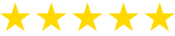 Five gold stars in a row.