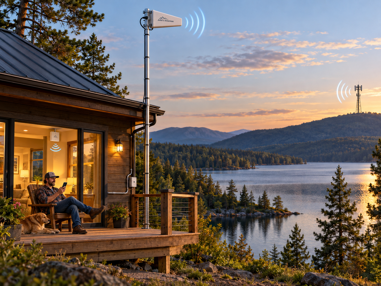 weboost at cabin in the woods
