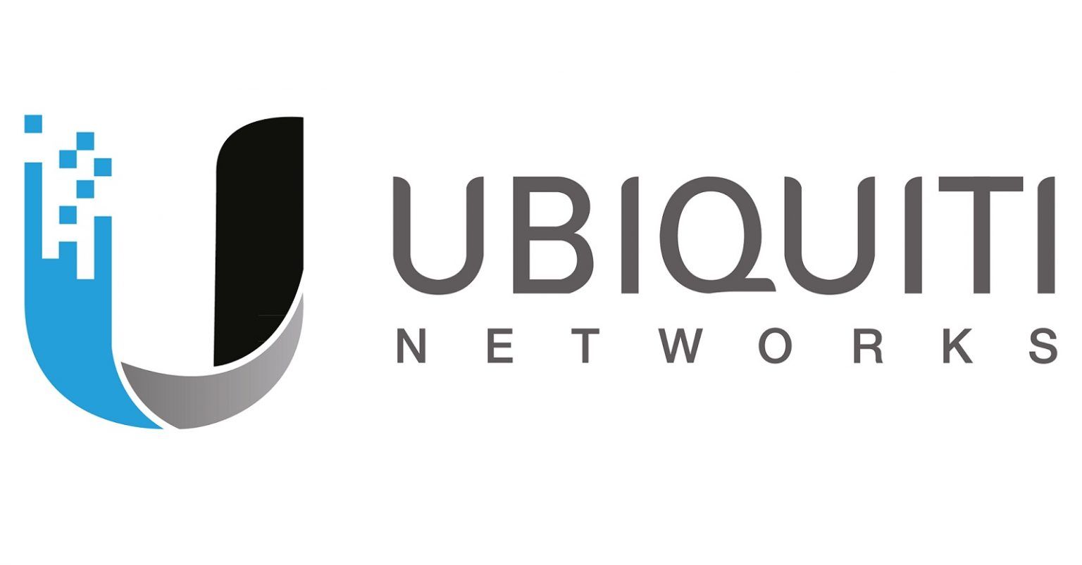 Ubiquiti Networks logo with stylized blue and black U icon and gray text