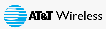 AT&T Wireless logo: a blue globe with horizontal lines, and the company name in black.