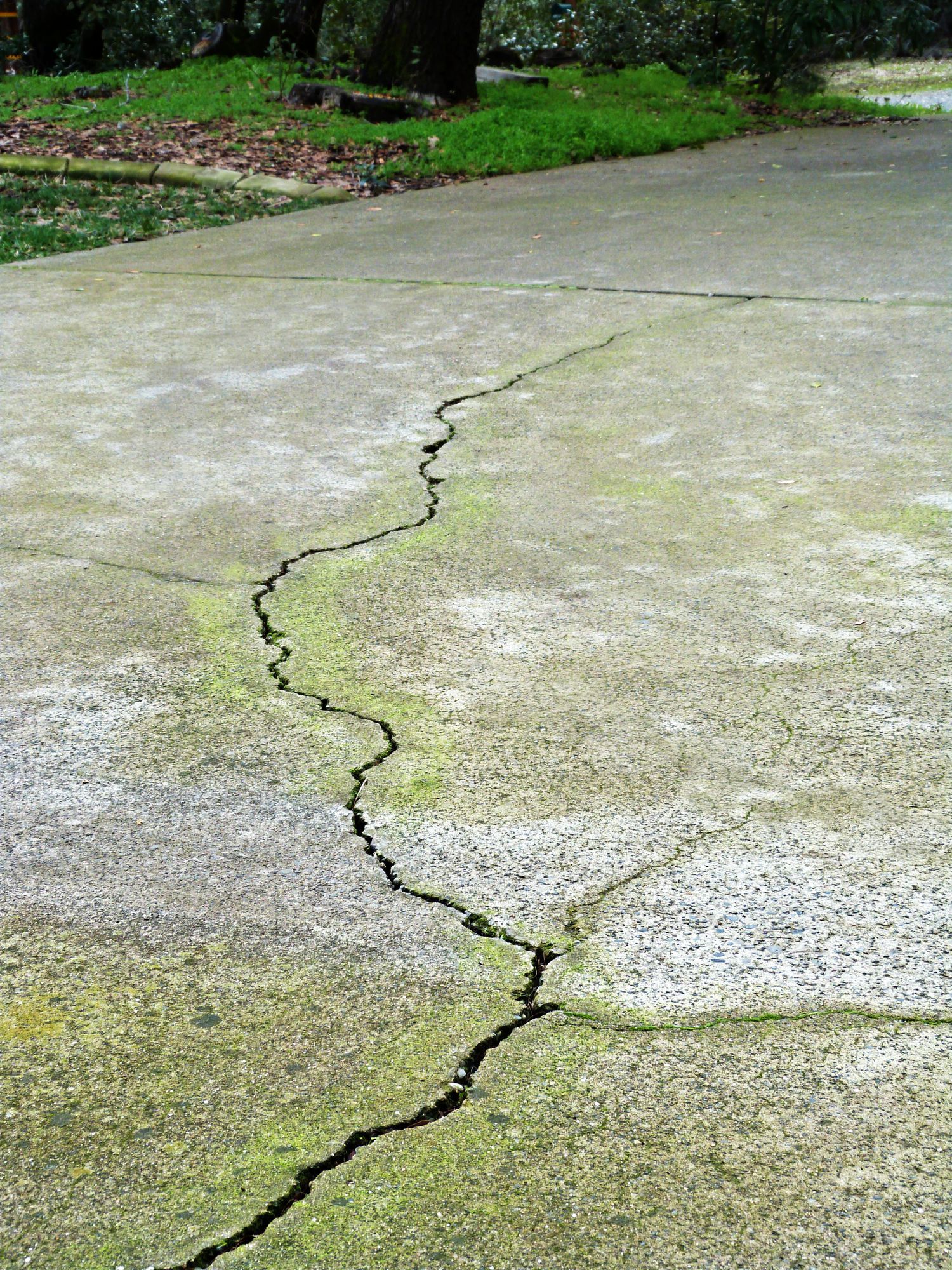Closeup driveway repair service by Form To Finish Concrete.