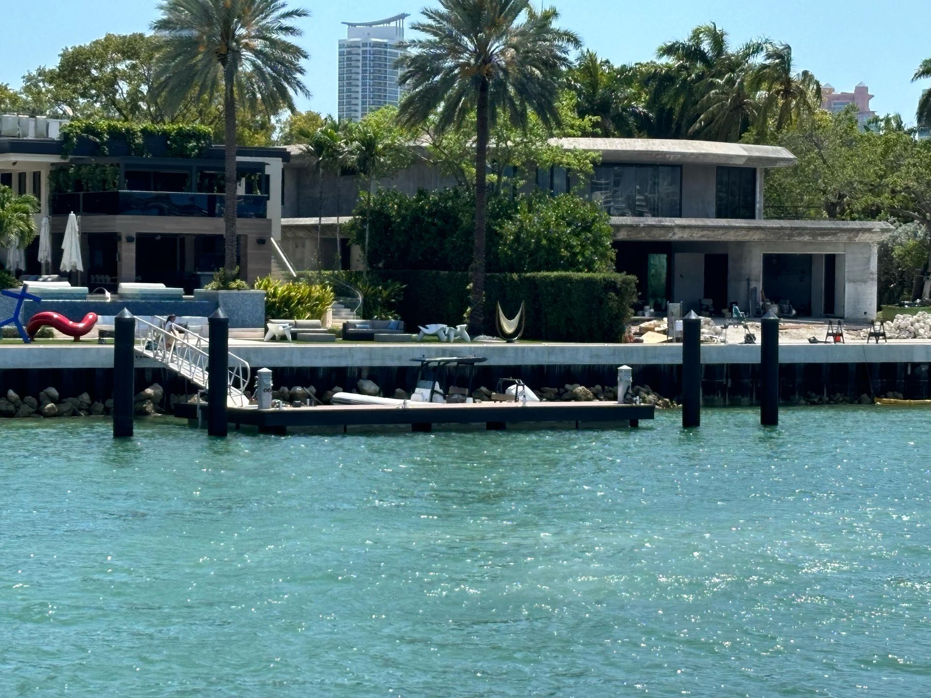 Shaquille O’Neal’s mansion on Star Island seen during a discounted Miami celebrity boat tour
