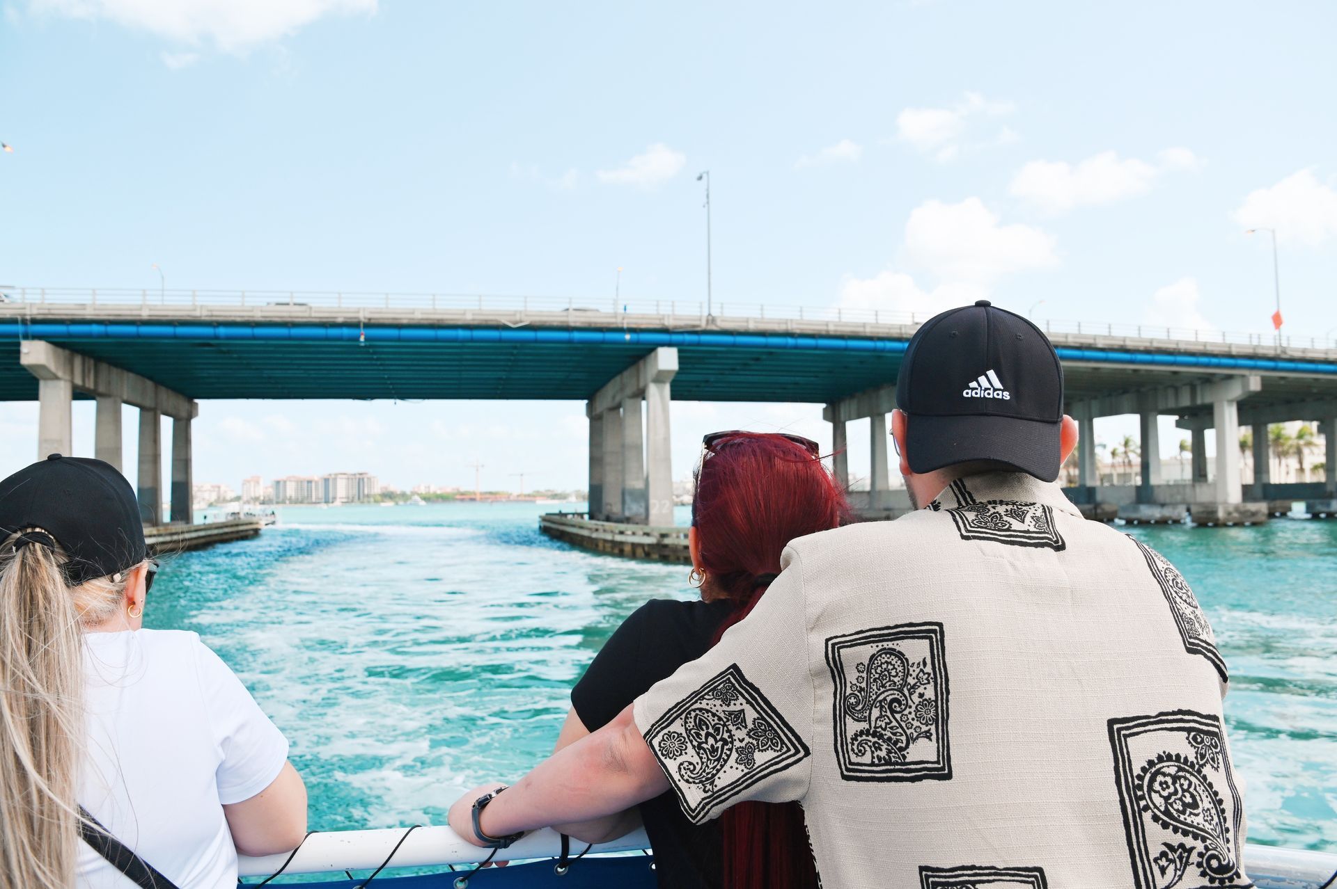 Passengers enjoying there picked Miami Boat Tour Time from Bayside
