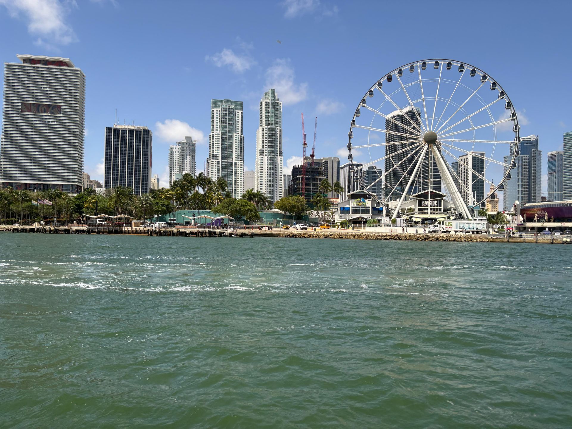 Miami Downtown Skyline with the view of the Wheel