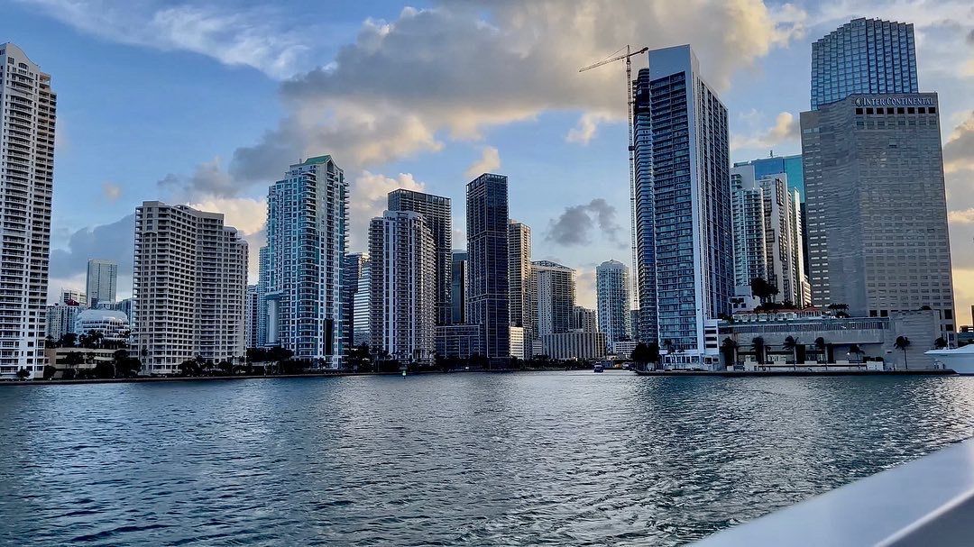 cruise in miami, the Miami Skyline.