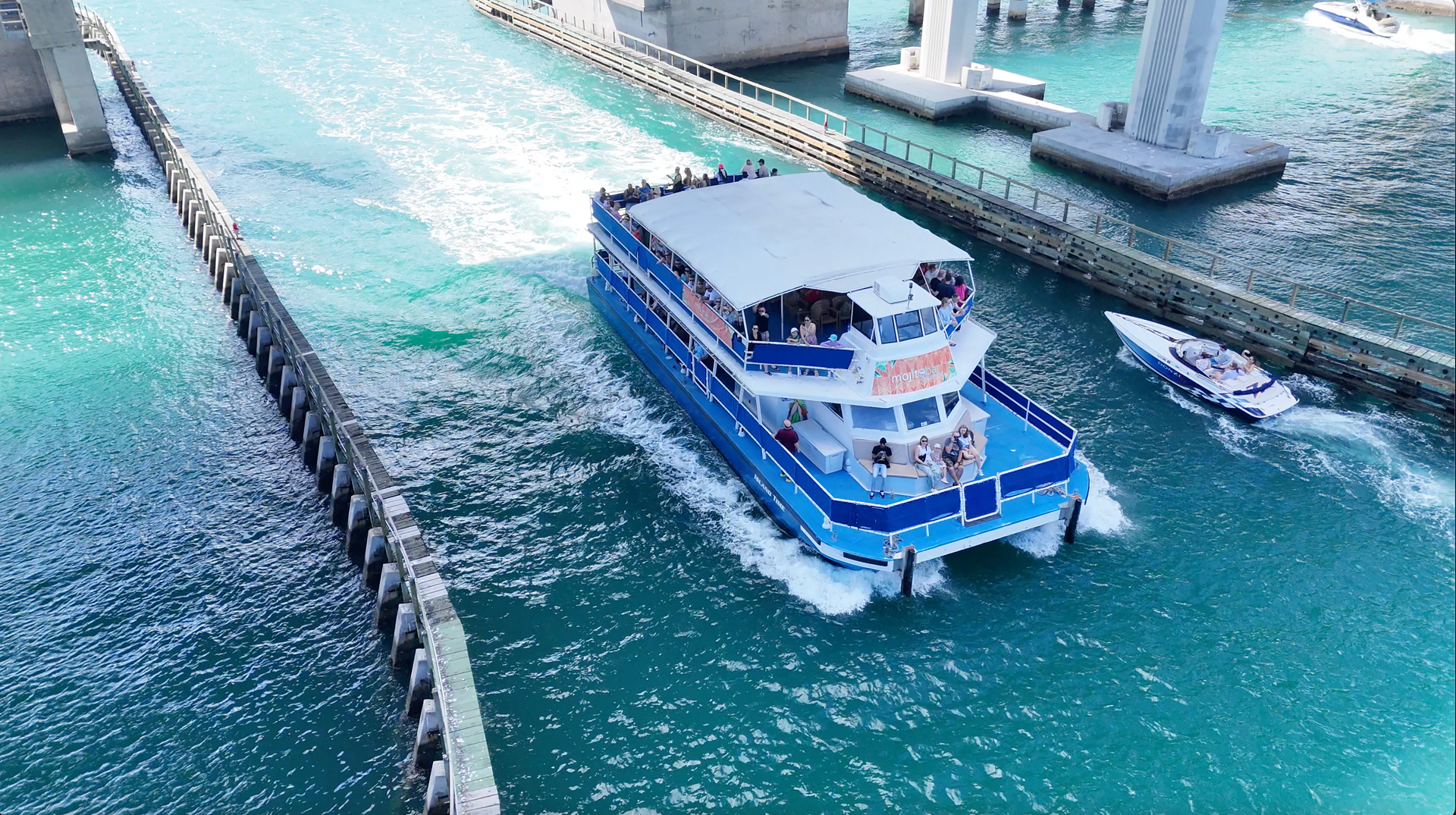Biscayne Bay Sightseeing Cruise boat sailing through Miami waters