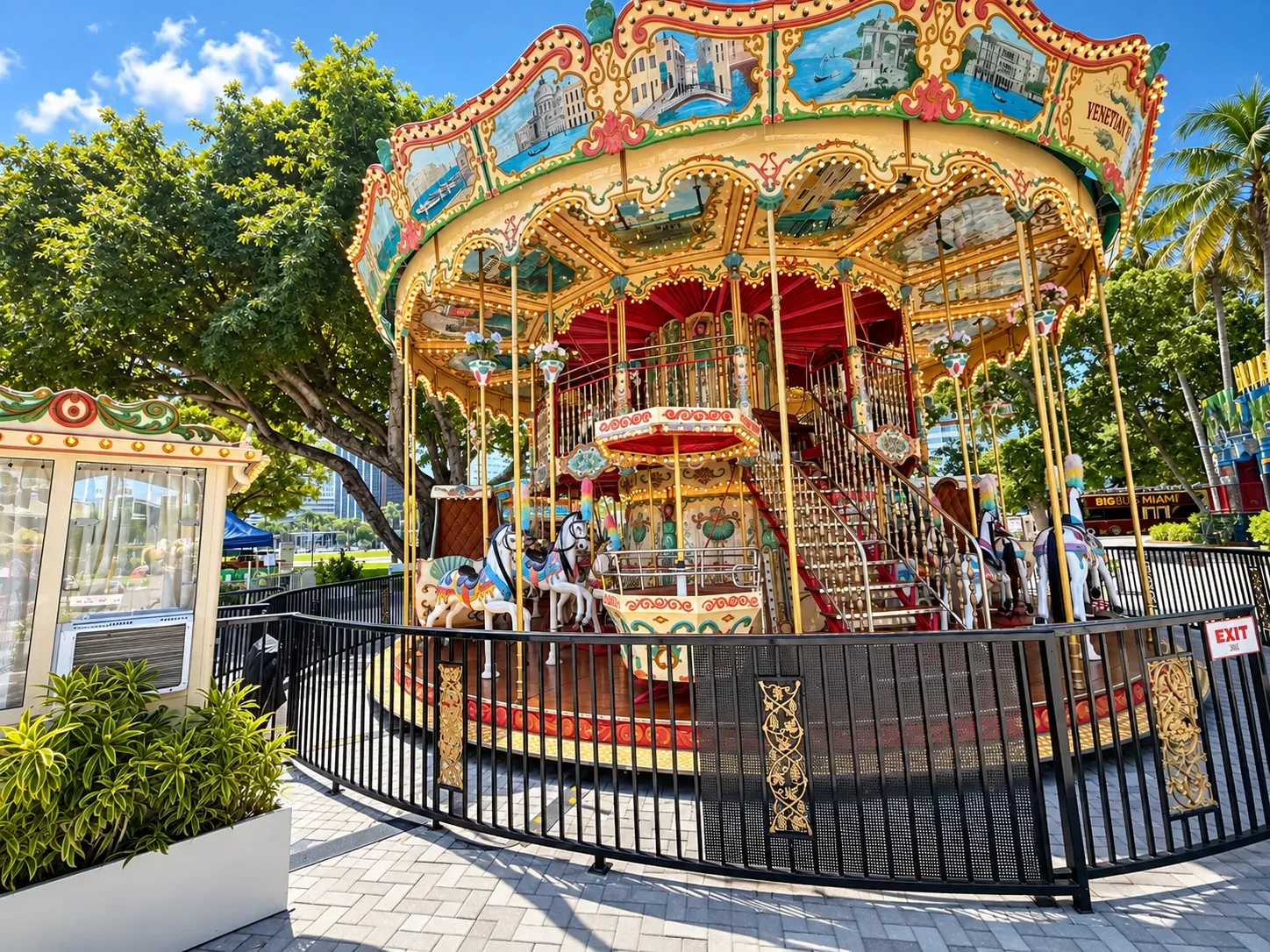 Venetian Carousel at the new Bayside Fun Park in Miami.