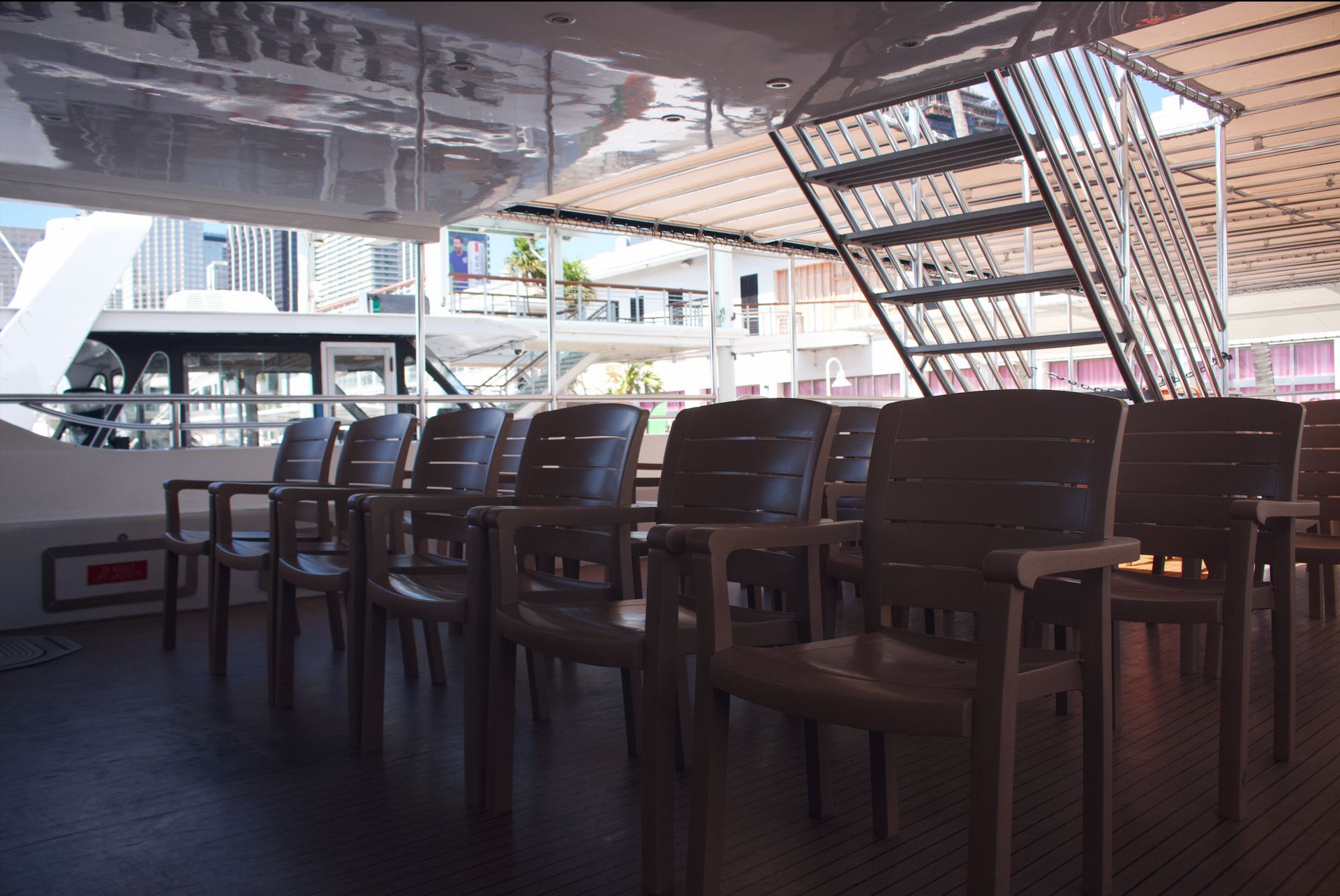 Top Deck of the Sightseeing Boat tour