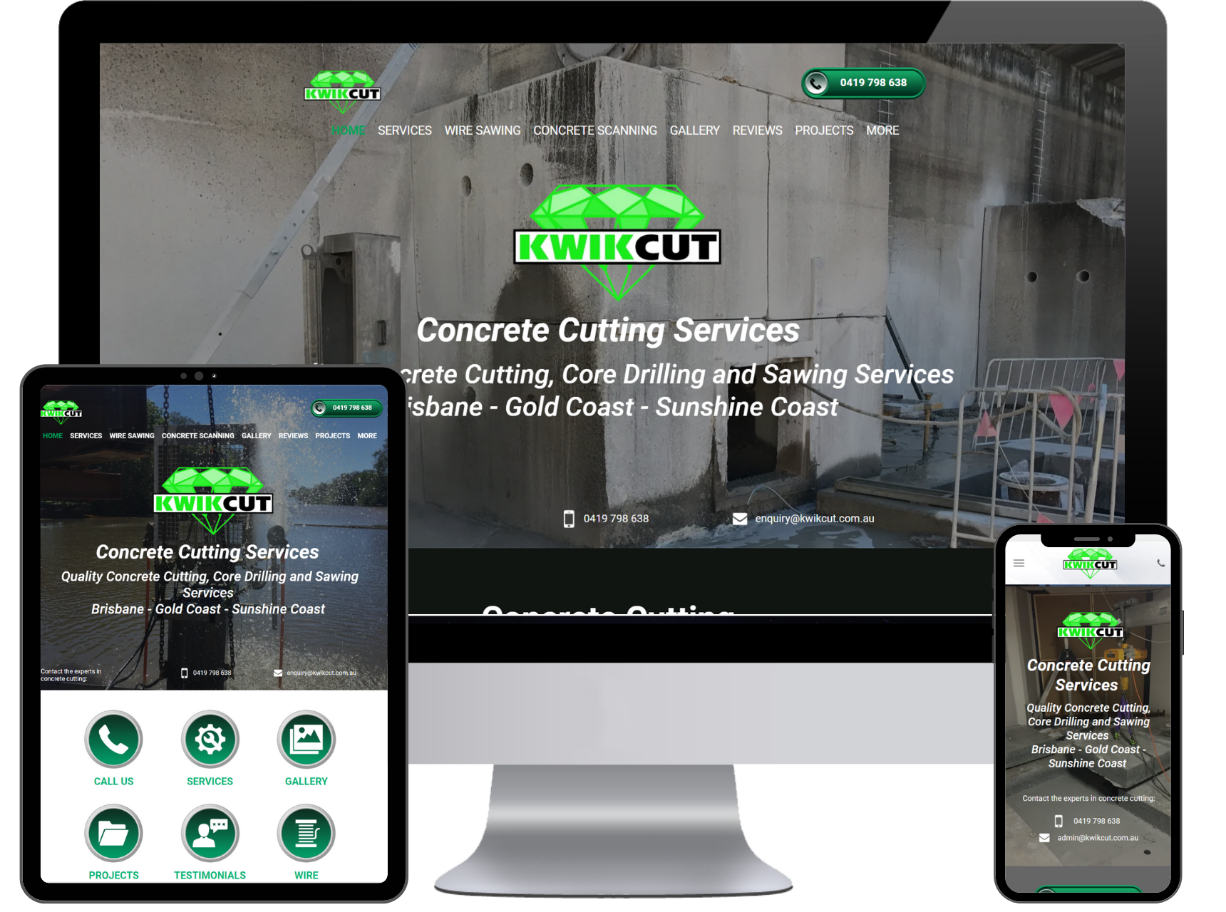 Concrete Cutting Web Design gold coast