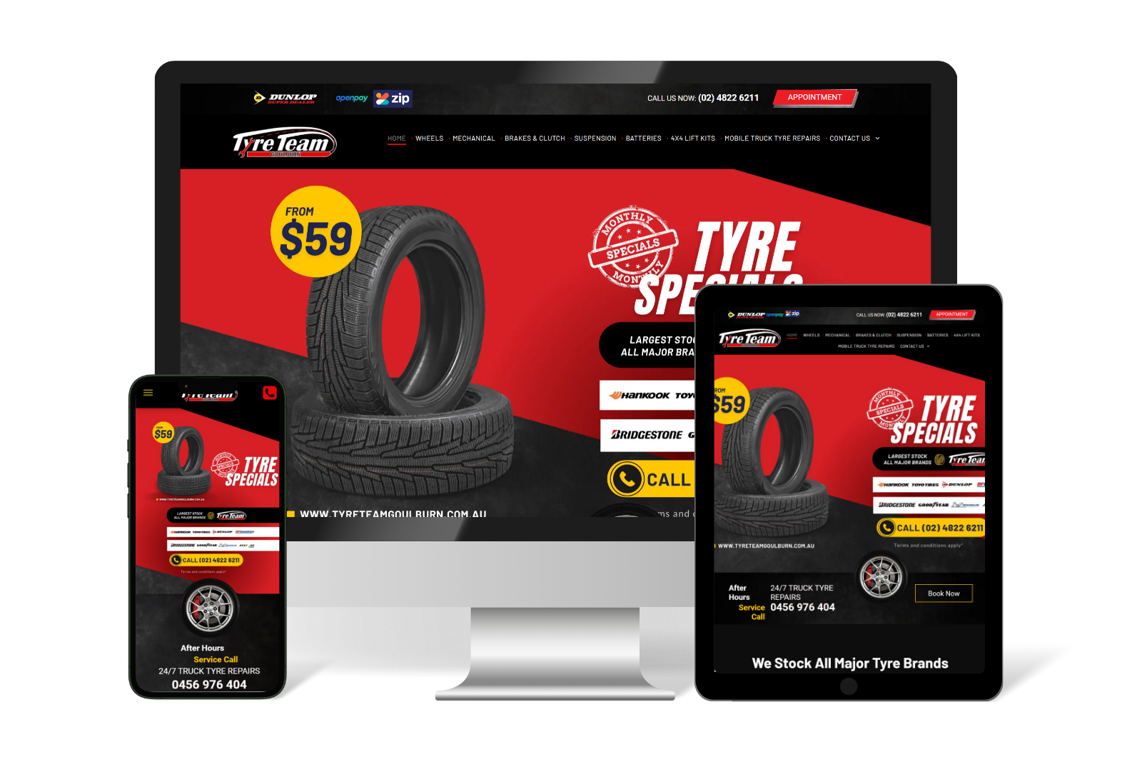 Tyre Shop Website gold coast 