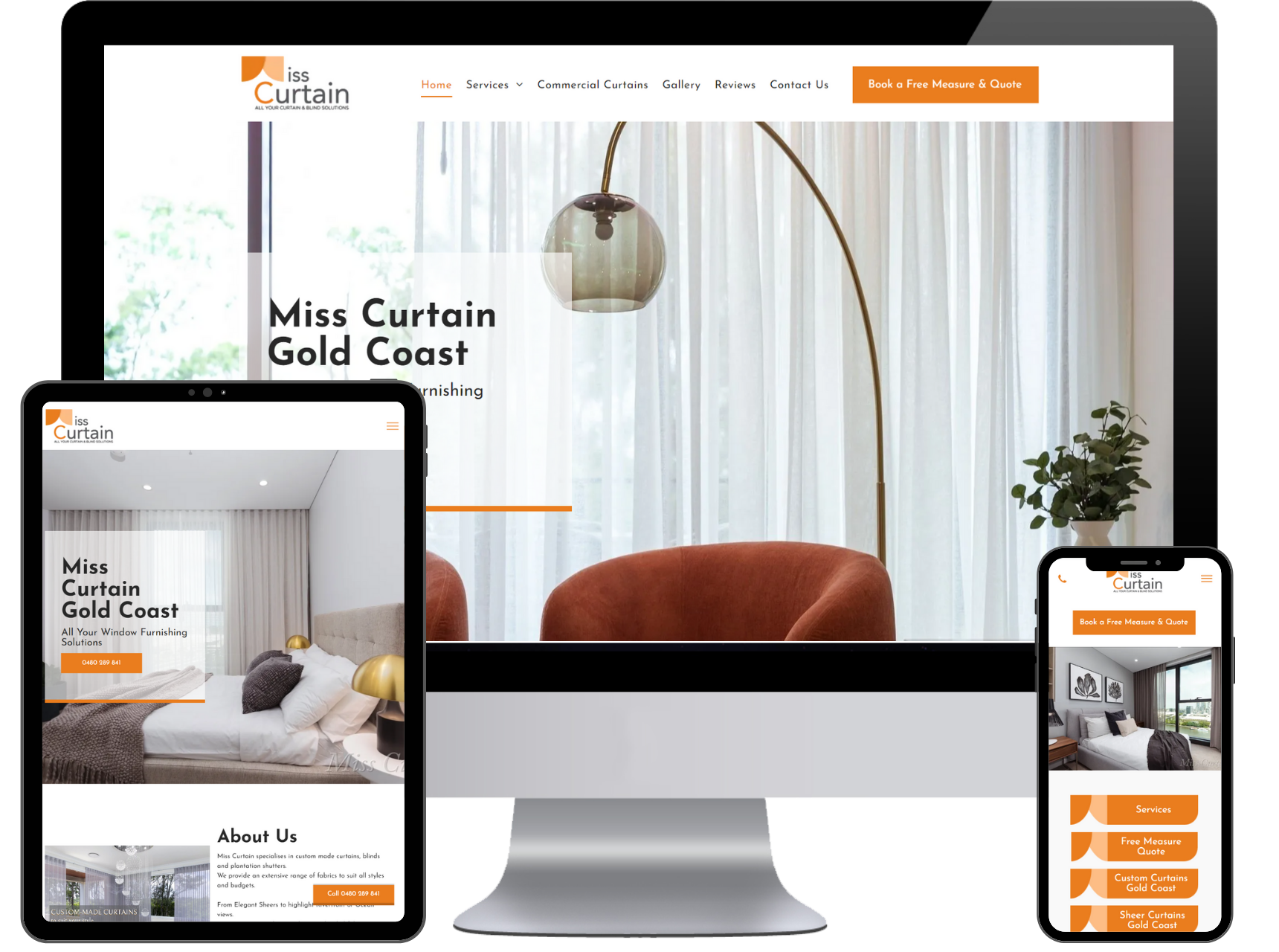 Curtain Company Web Design gold coast 