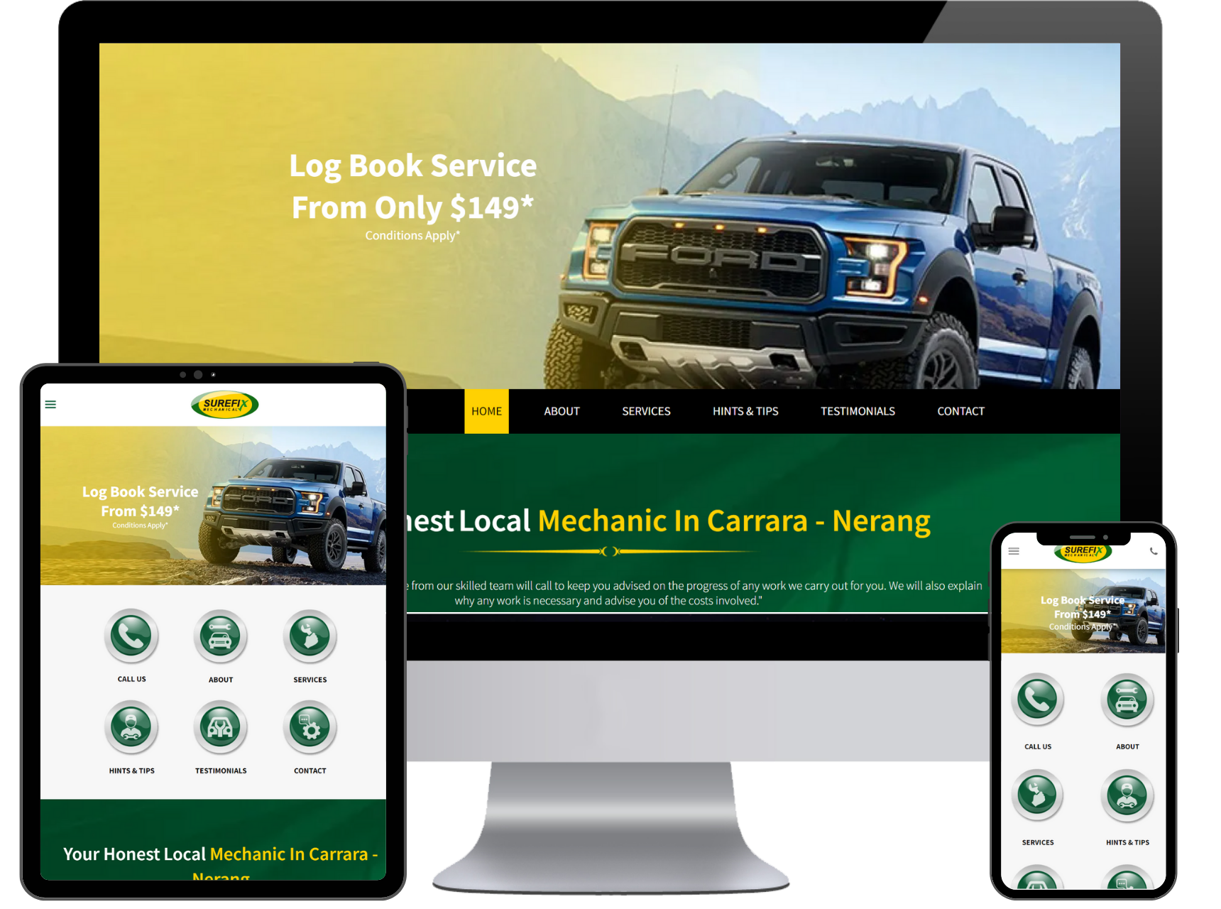 Mechanic Web design gold coast 