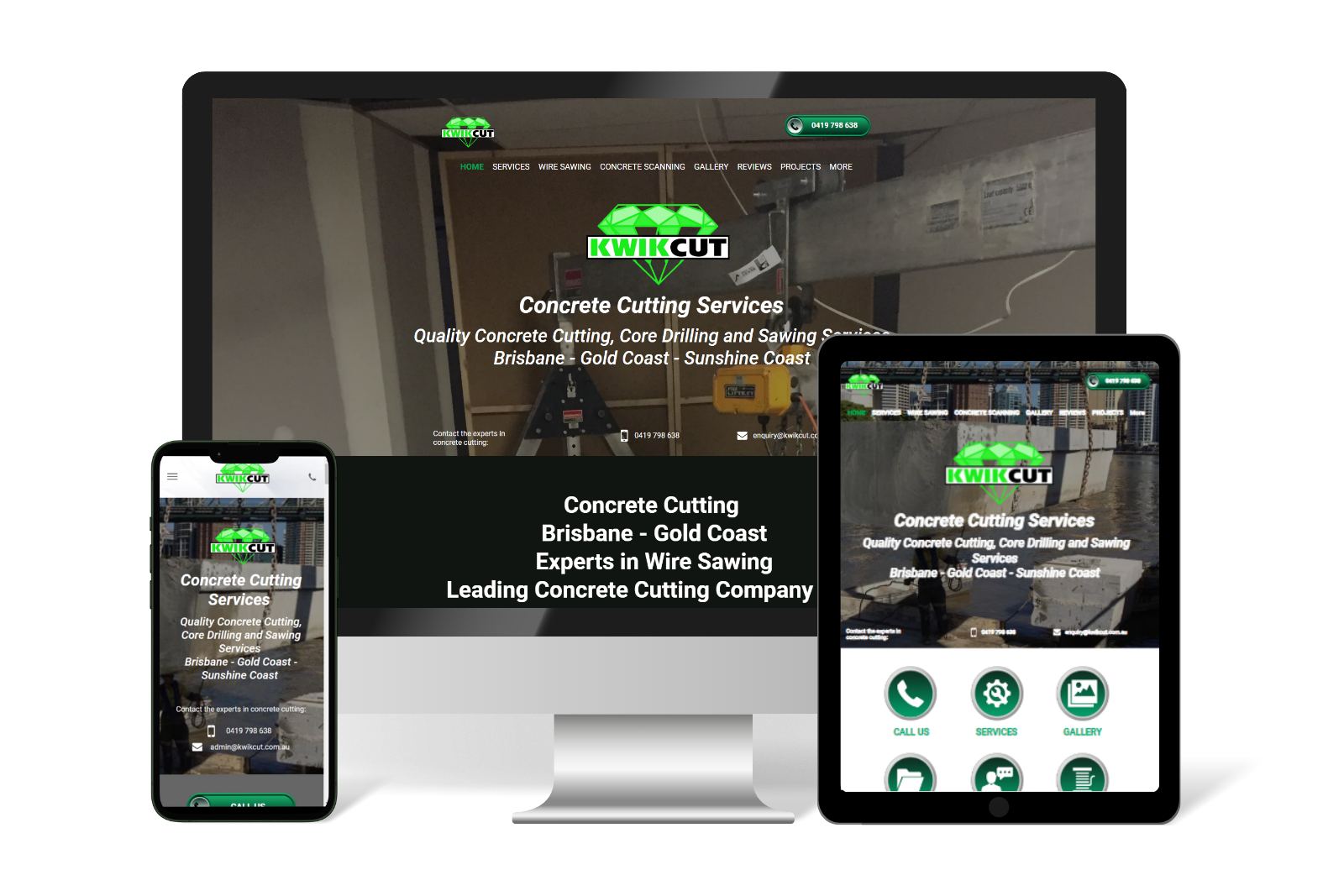 Web design Concrete Cutting gold coast 