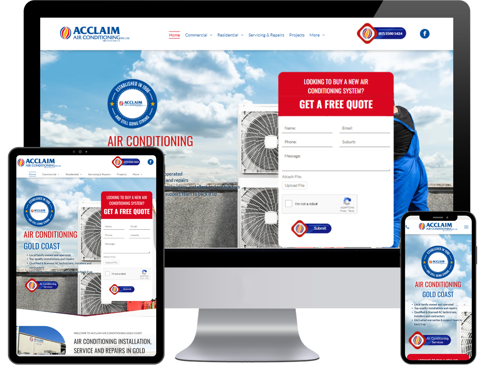 Home Air Con Web design gold coast