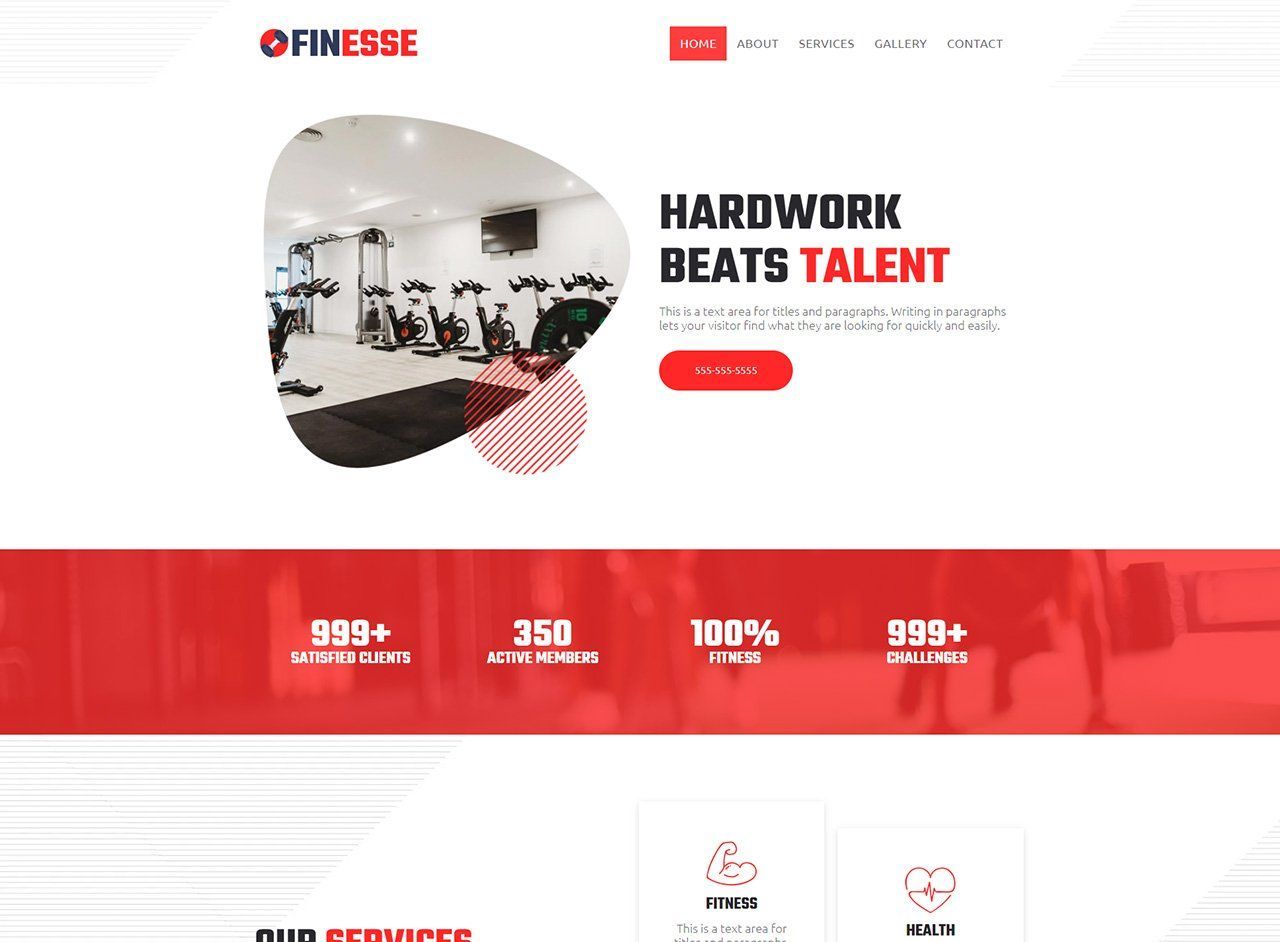Fitness and gym websites