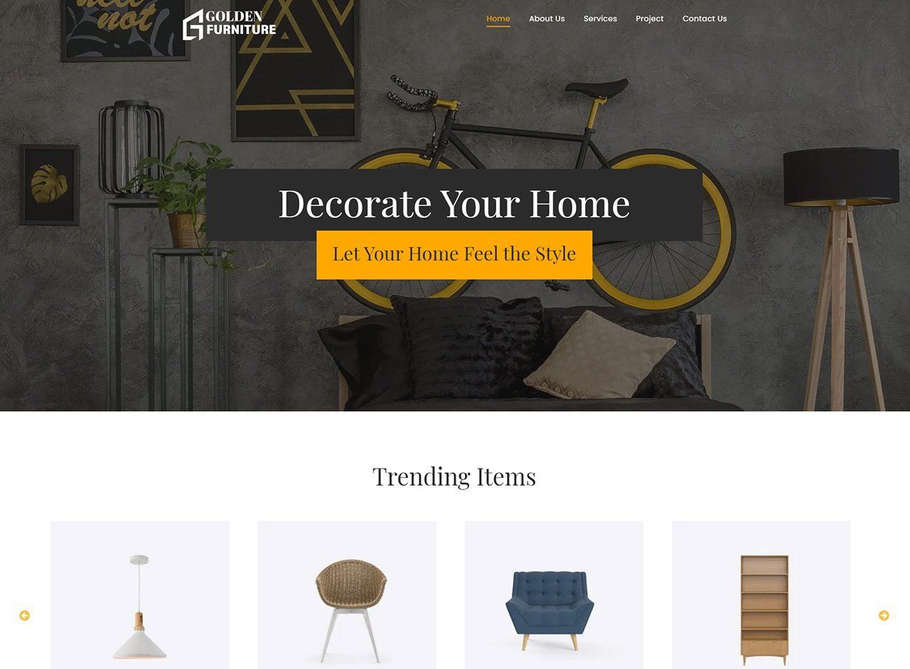A screenshot of a website that says decorate your home.