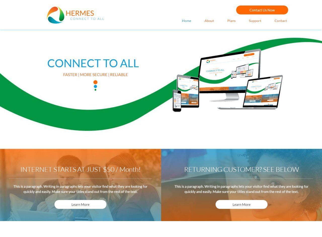 A screenshot of a website that says `` connect to all ''.