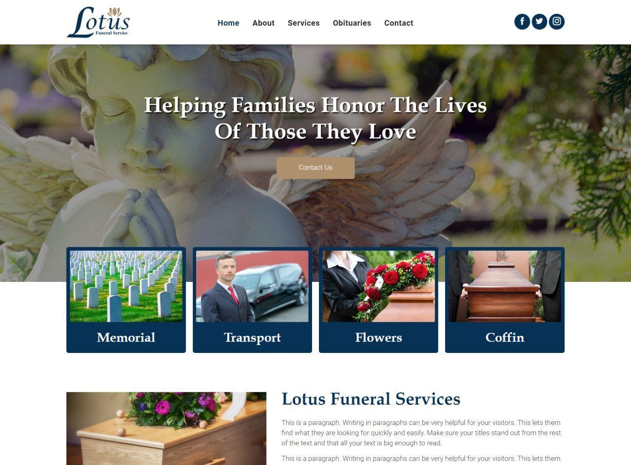 website for Funeral Services