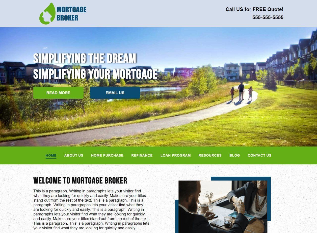 A screenshot of the homepage of a real estate website.