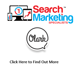 A search marketing specialists logo with a click here to find out more button
