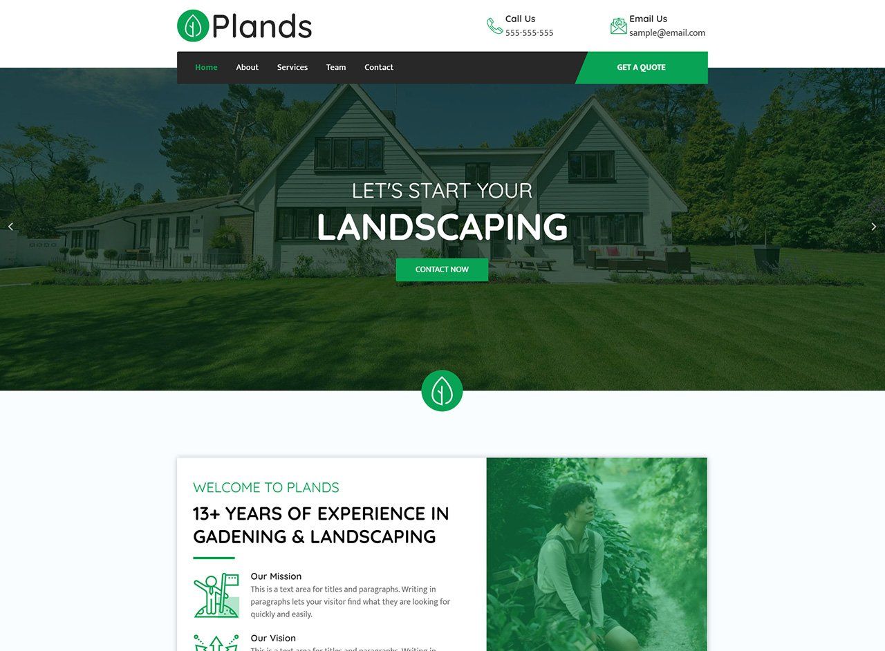 Nature Theme Websites