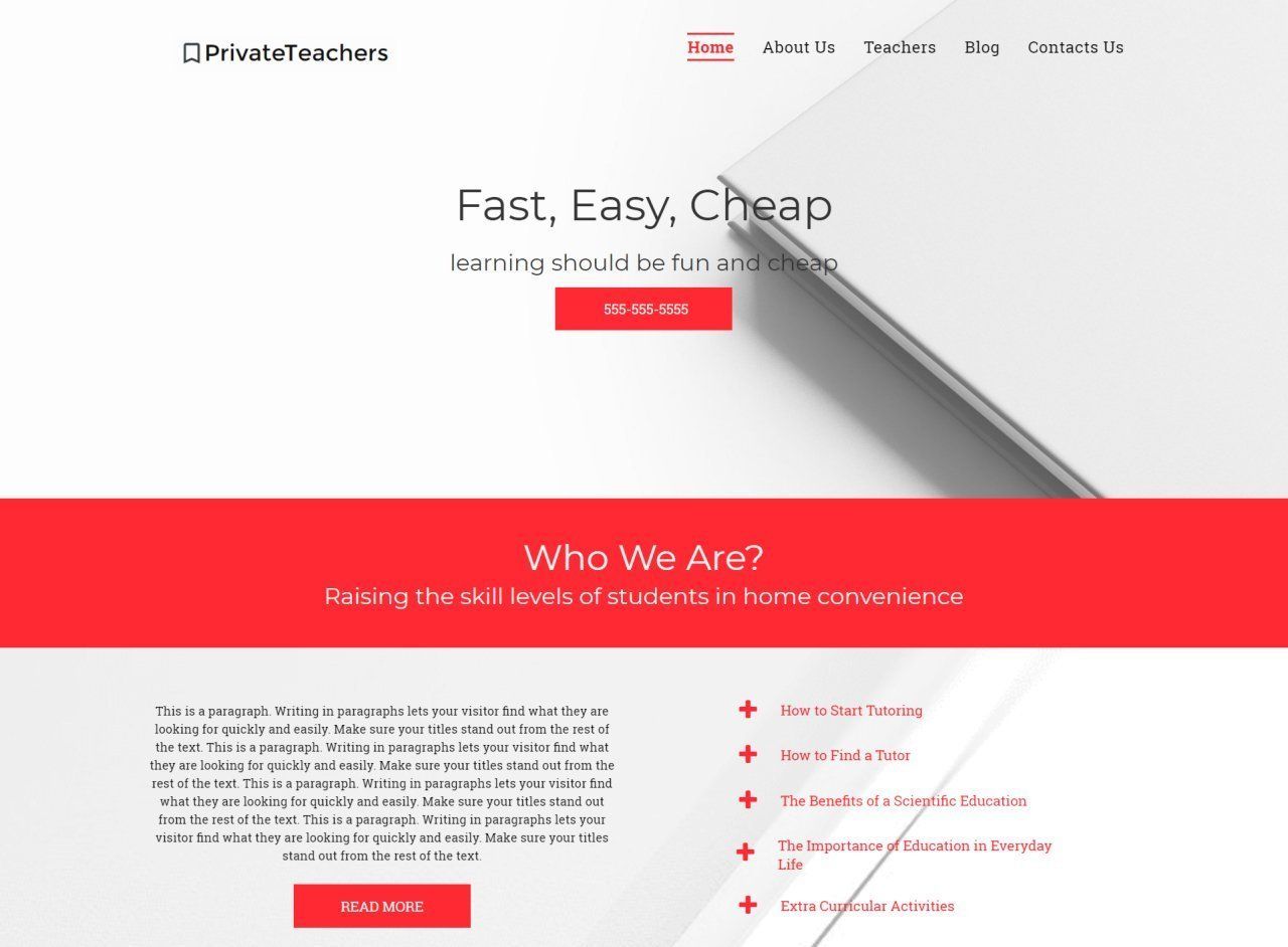 website theme for teachers