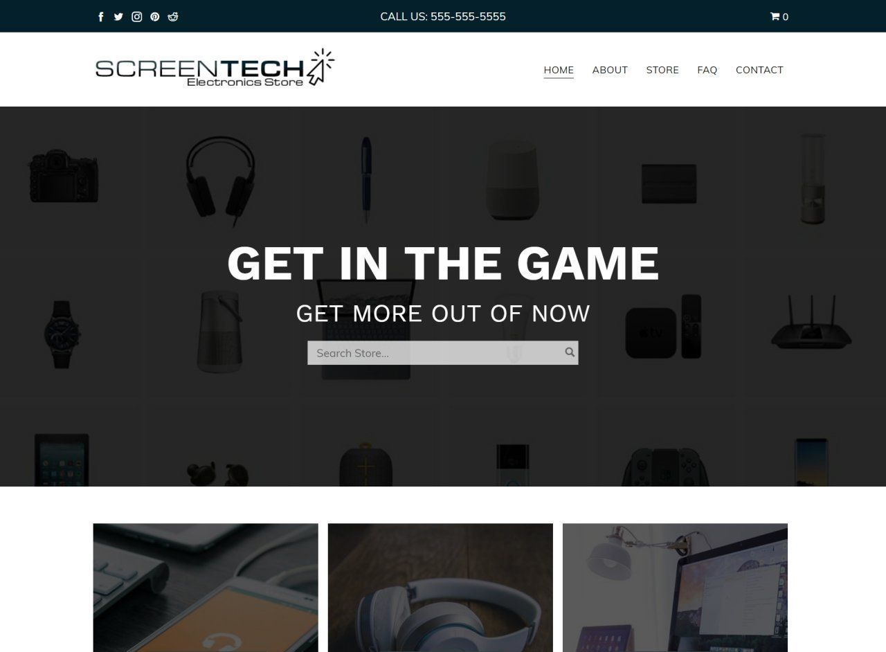 A website that says get in the game get more out of now