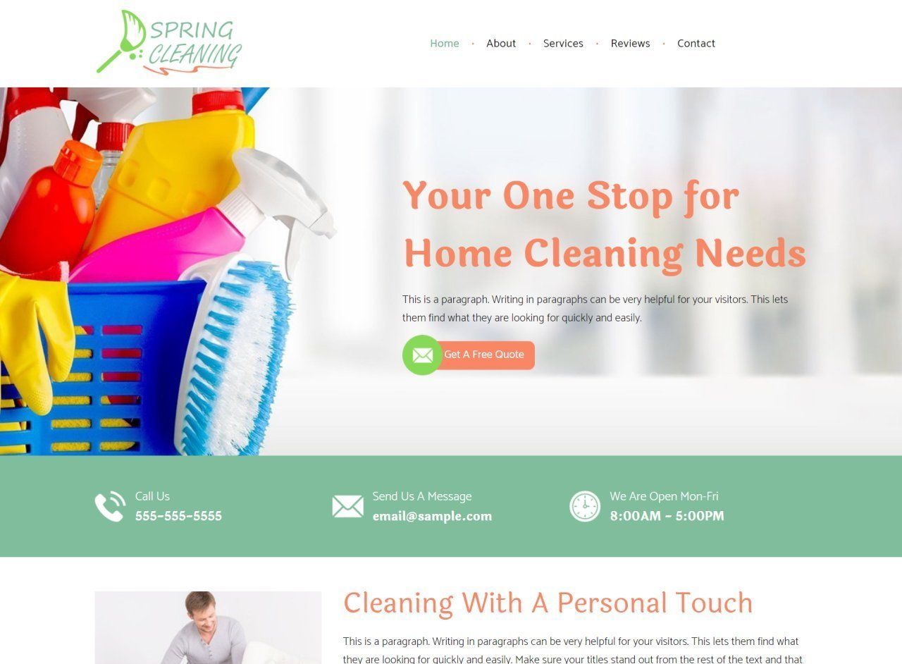Cleaning Website Design Themes by Search Marketing Specialists