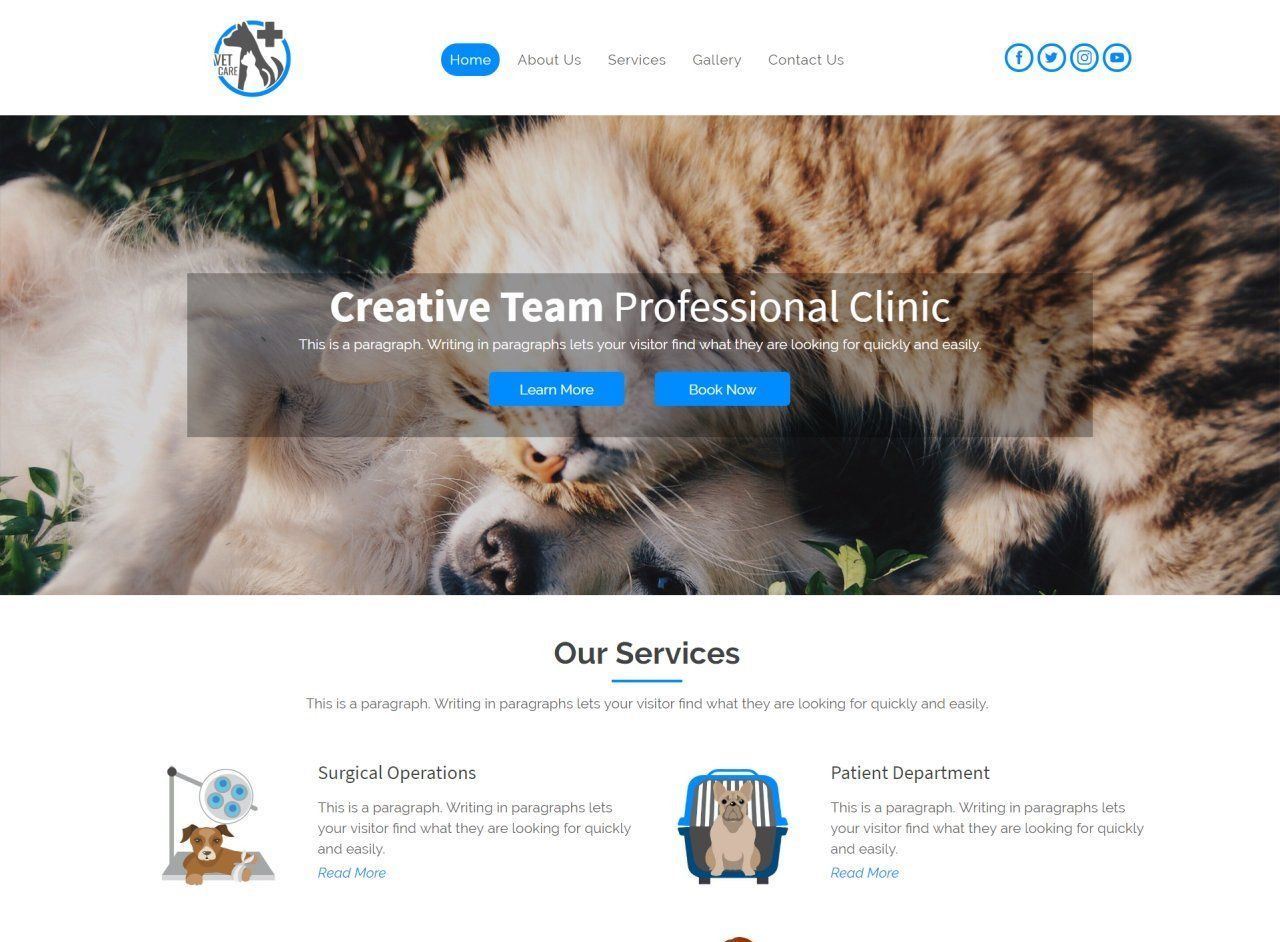 Pet Veterinary Website Design Themes by Search Marketing Specialists