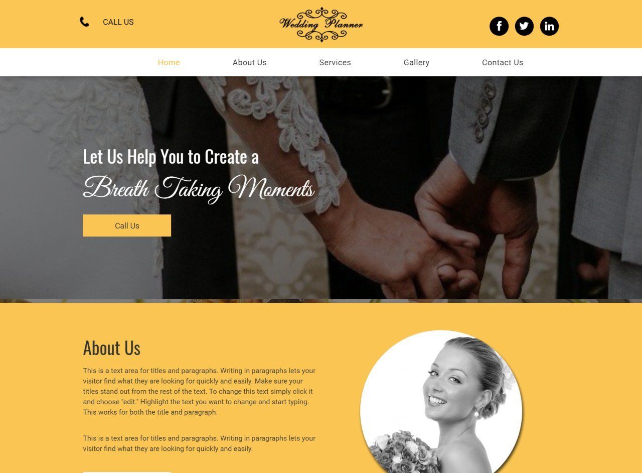 Wedding Website Design Themes by Search Marketing Specialists