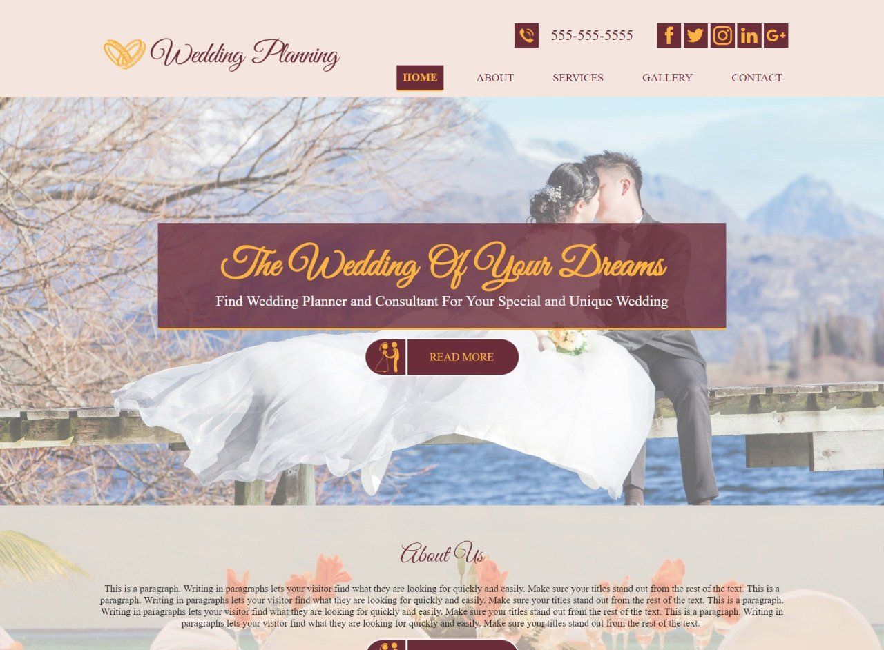 Wedding Website Design Themes by Search Marketing Specialists
