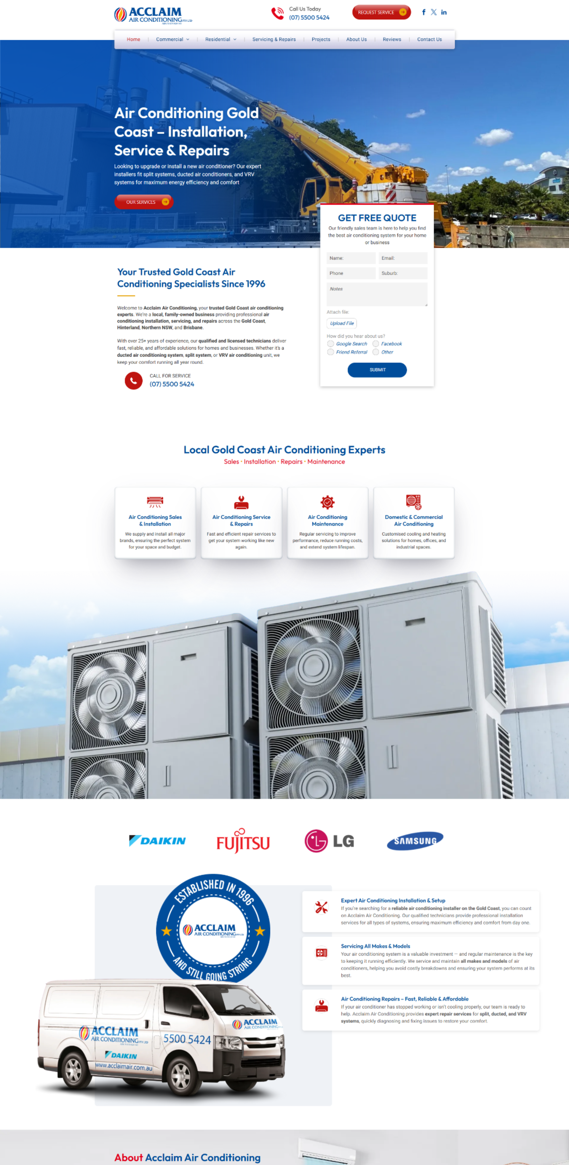 airconitioning website designer builder