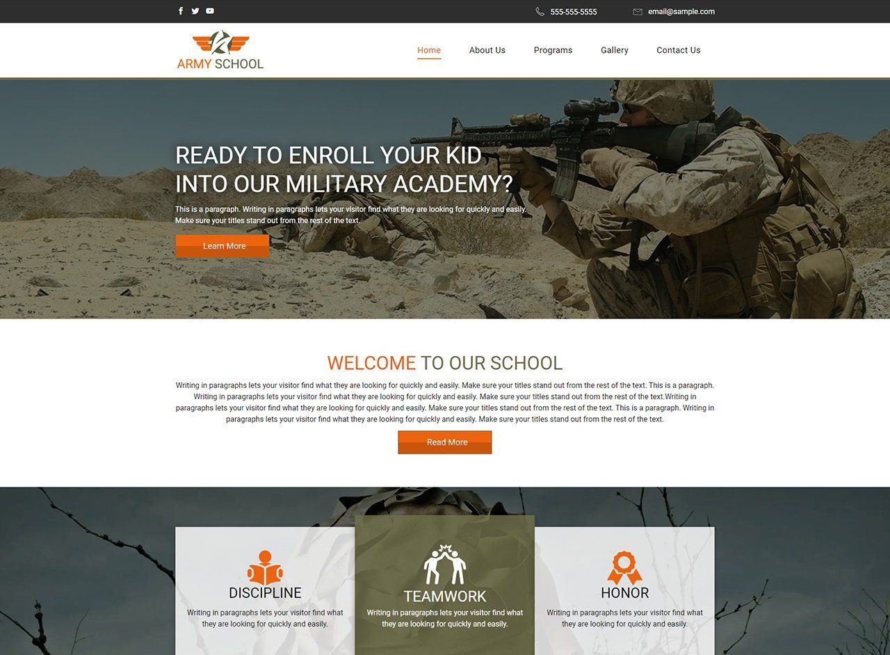 school theme website