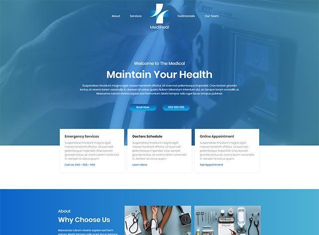 A website that says maintain your health on it