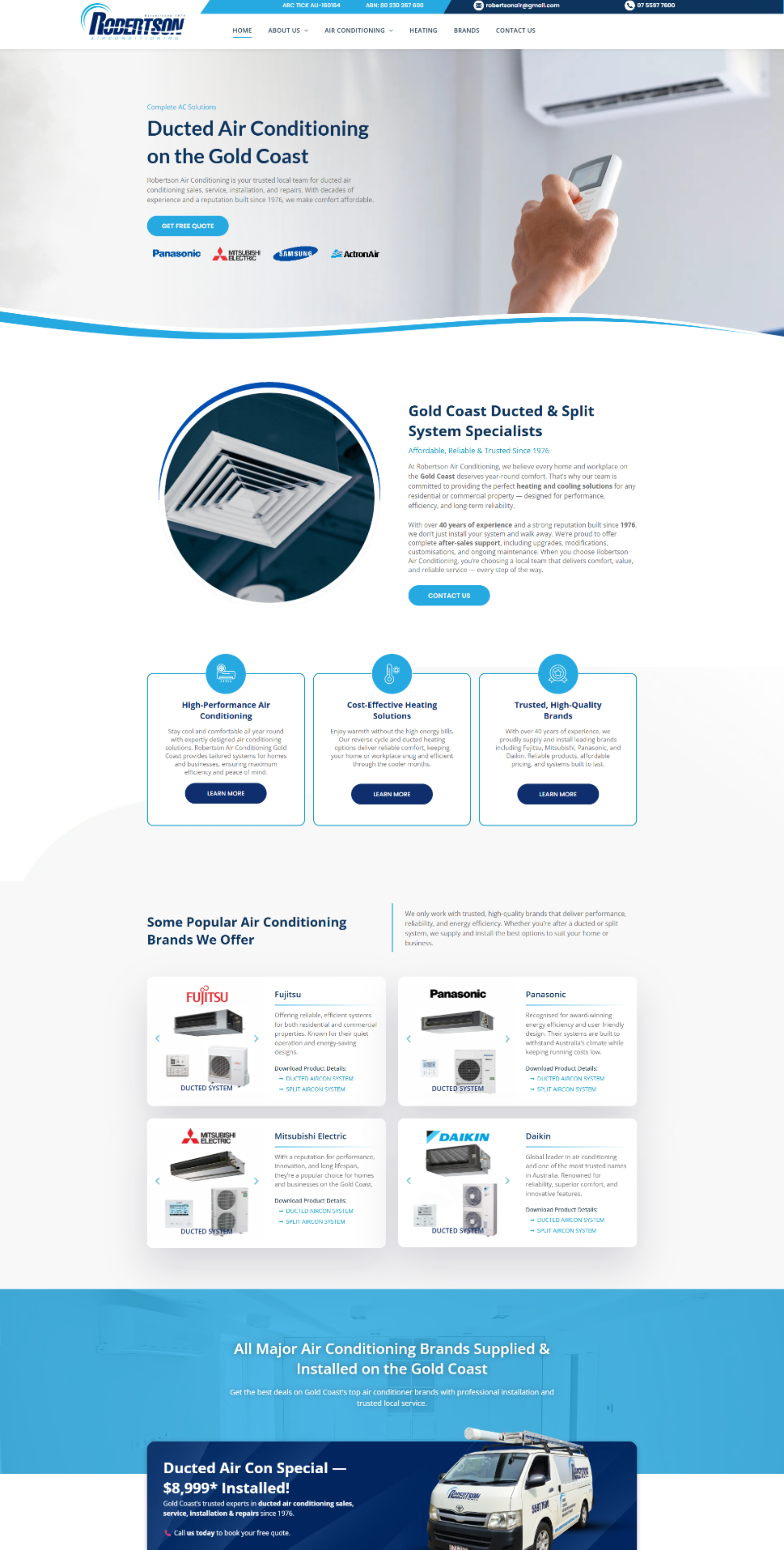 aircon website designer builder