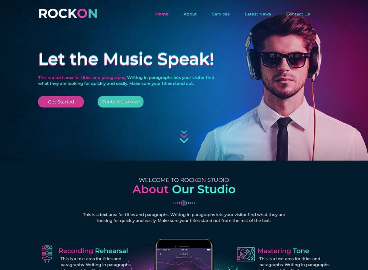 Music Theme websites